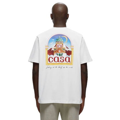 Casablanca Weißes Baumwoll-T-Shirt