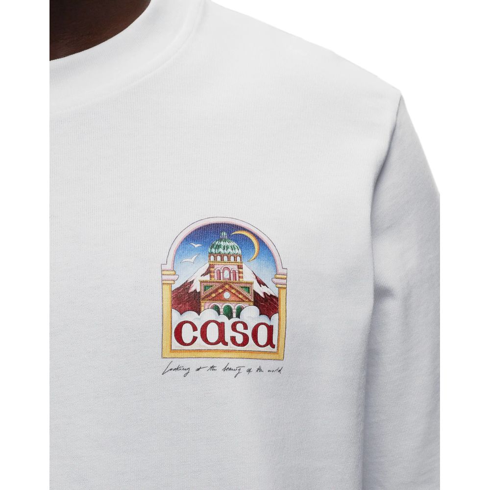 Casablanca Weißes Baumwoll-T-Shirt