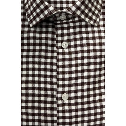 Baldinini Trend Brown Cotton Men's Shirt