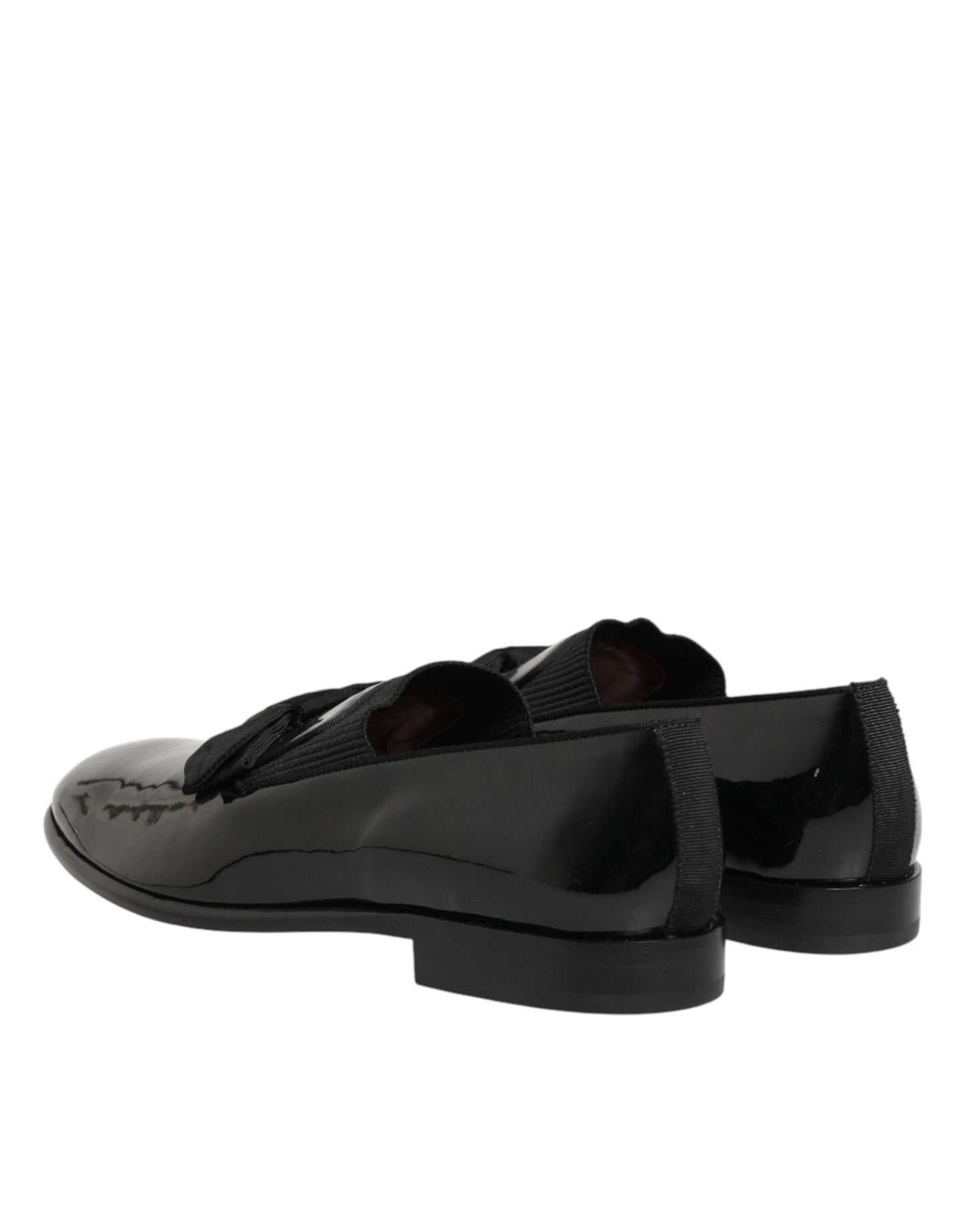 Dolce & Gabbana Black Leather Slip On Dress Men Loafers Shoes