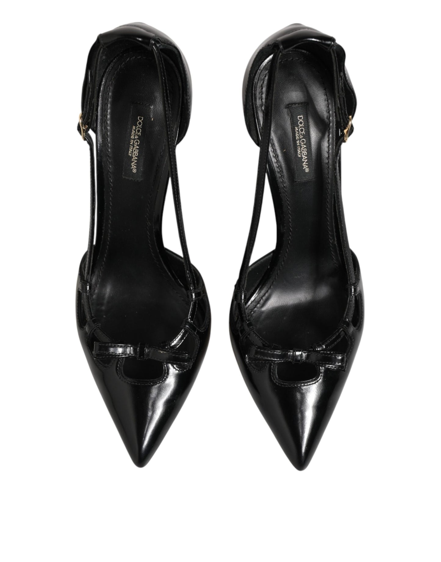 Dolce & Gabbana Black Patent Leather High Heels Pumps Shoes