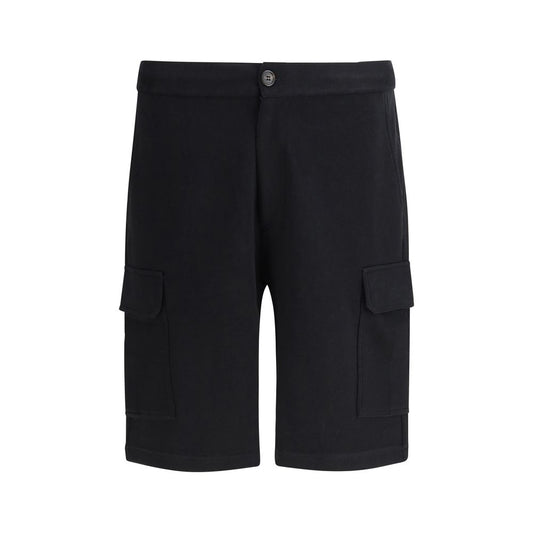 Brunello Cucinelli Black Cotton Bermuda Shorts