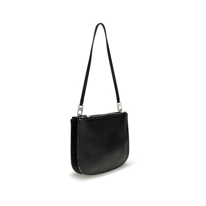Diesel Black Calf Leather Bos Taurus Shoulder Bag
