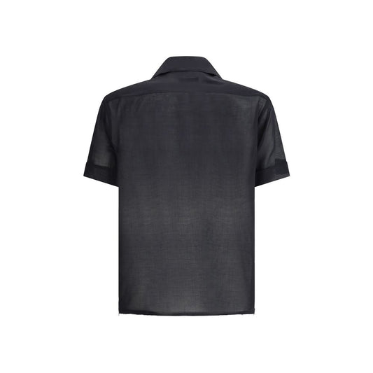 Magliano Black Cotton Shortsleeve Shirt