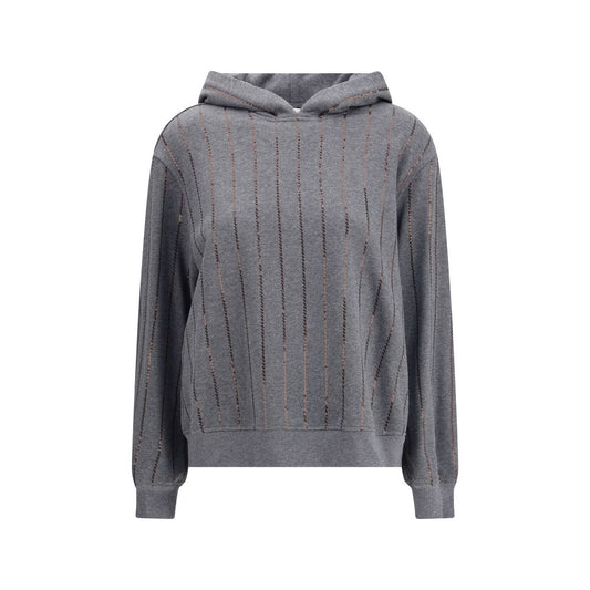 Brunello Cucinelli Gray Cotton Sweatshirt