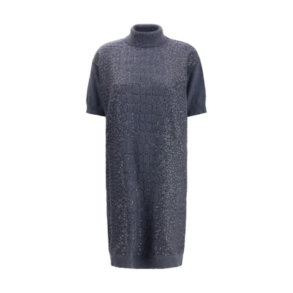 Brunello Cucinelli Blue Mohair Casual Dress