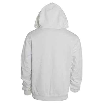 Dolce & Gabbana White Cotton Hooded Pullover Sweatshirt Men