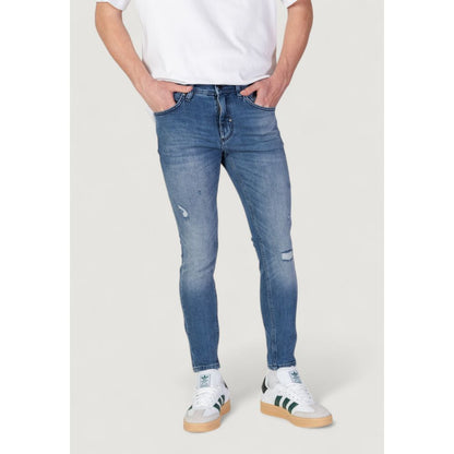 Antony Morato Blue Cotton Skinny Jeans