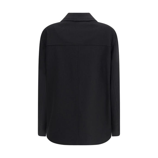 Lardini Black Fleece Wool Clothing