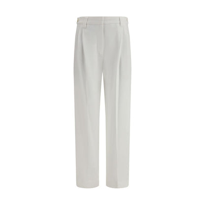 Brunello Cucinelli White Cotton Dress Pants