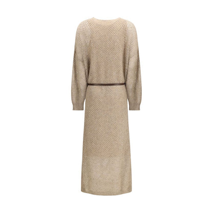 Brunello Cucinelli Beige Mohair Casual Dress