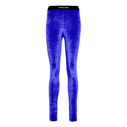 Tom Ford Blue Viscose Leggings