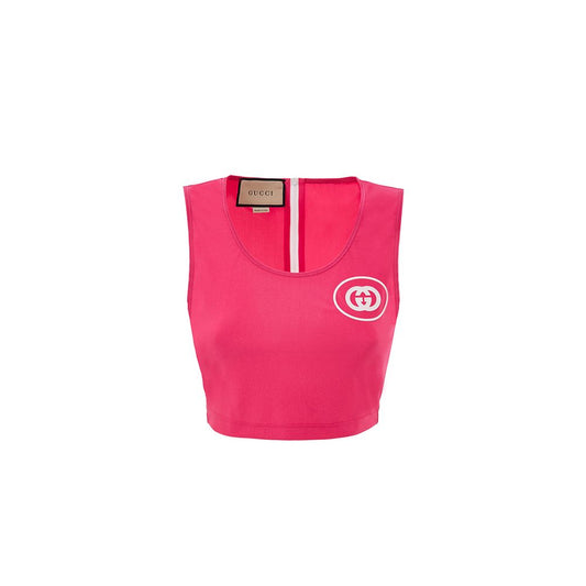 Gucci Fuchsia Polyamide Tank Tops