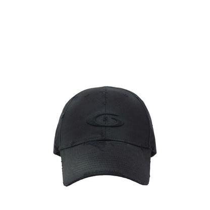 Balenciaga Black Cotton Cap (Baseball Hat)
