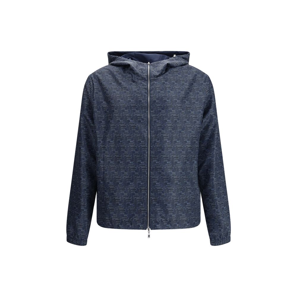 Fendi Blue Polyester Shell Jacket