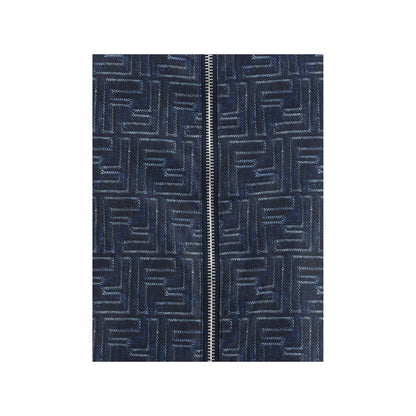 Fendi Blue Polyester Shell Jacket