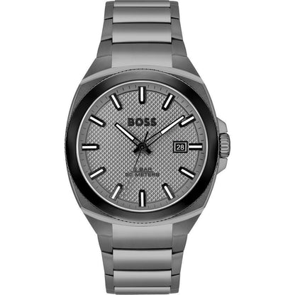 Hugo Boss Gray Stainless Steel Dress Watch