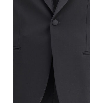 Giorgio Armani Black Fleece Wool Tuxedo