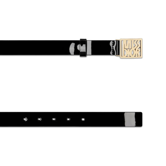 Dior Black Leather Regular Belt