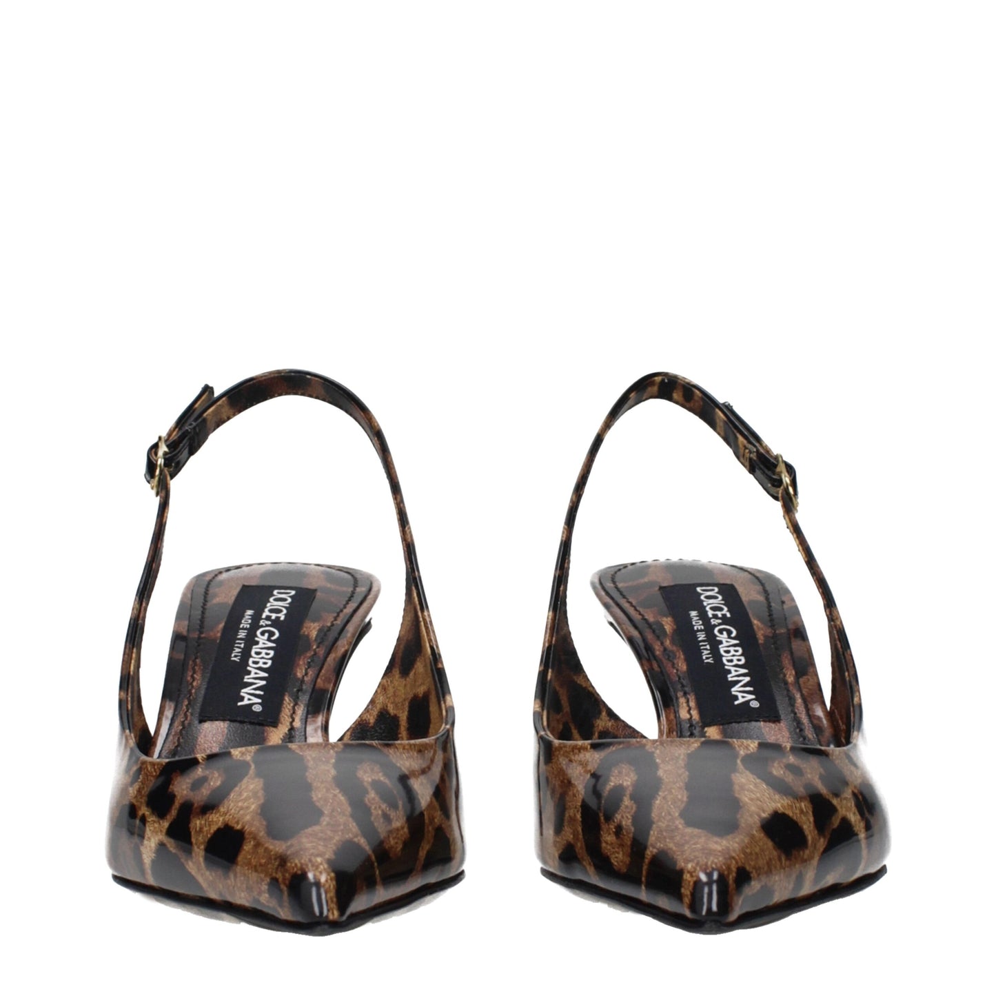 Dolce & Gabbana Brown Leather Stiletto Heel Sandals