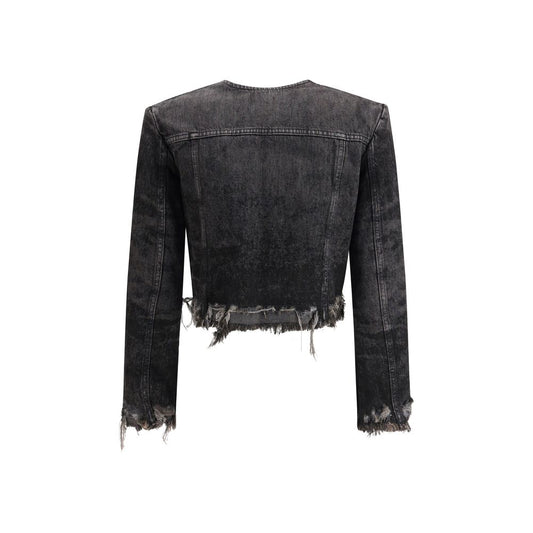 Diesel Gray Cotton Denim Jacket