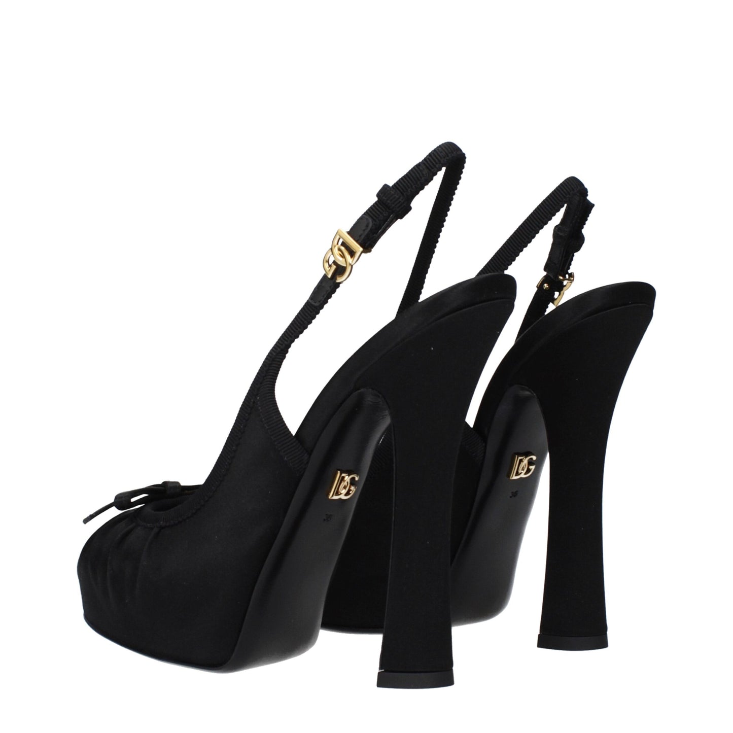 Dolce & Gabbana Black Satin Pumps