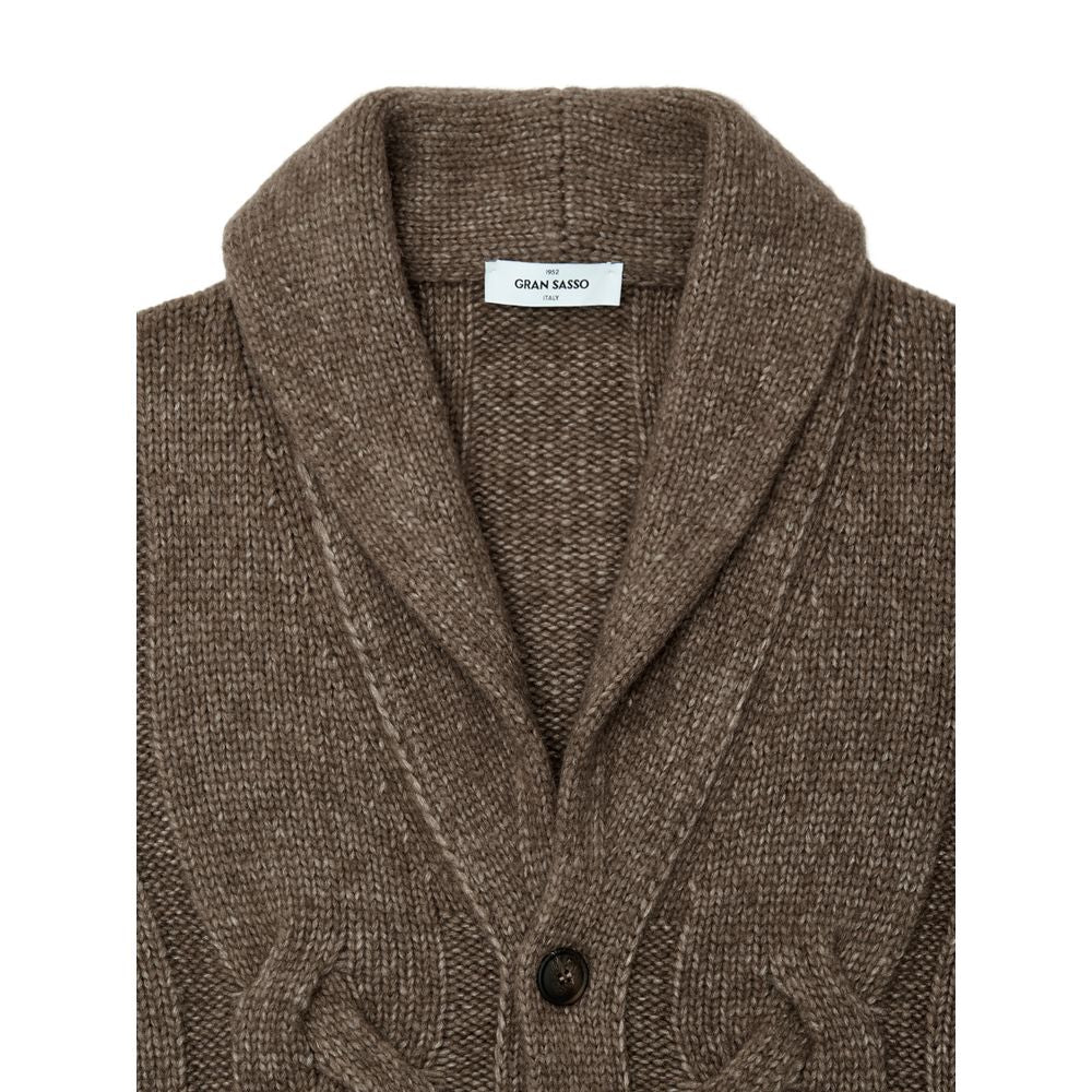 Gran Sasso Brown Wool Cardigan