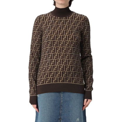 Fendi Brown Cotton Sweatshirt