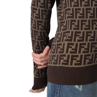 Fendi Brown Cotton Sweatshirt