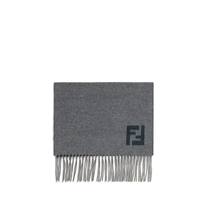 Fendi Gray Wool Scarf