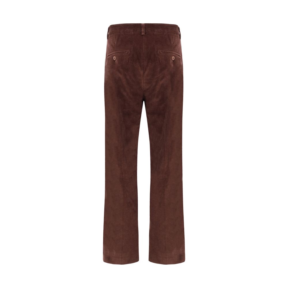 Max Mara Bordeaux Cotton Cropped Pants