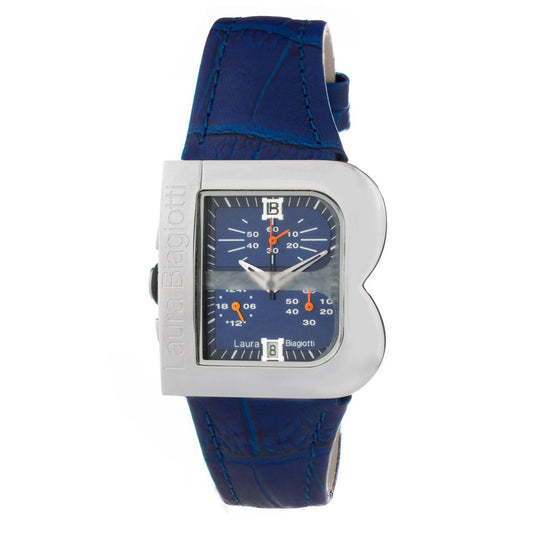 Laura Biagiotti Purple Leather Dress Watch