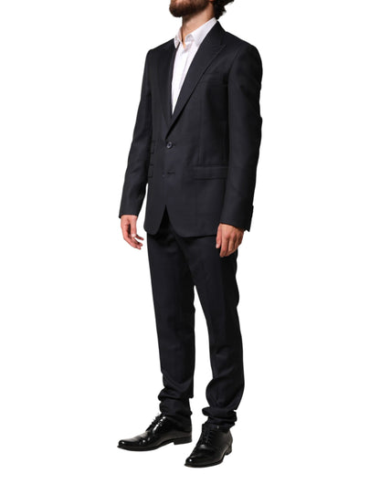 Dolce & Gabbana Dark Blue Wool Single Breasted Men 2 Piece Suit