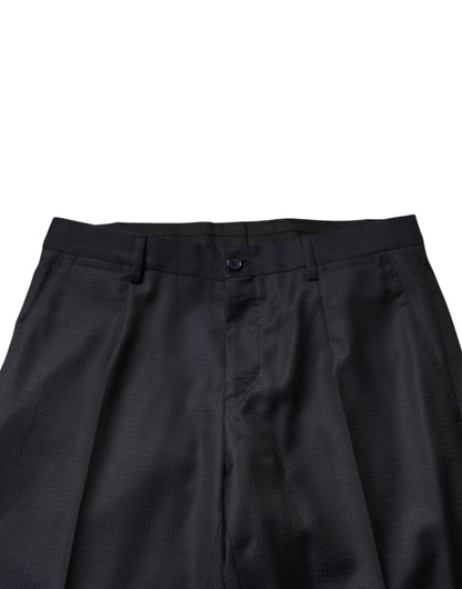 Dolce & Gabbana Dark Blue Wool Single Breasted Men 2 Piece Suit
