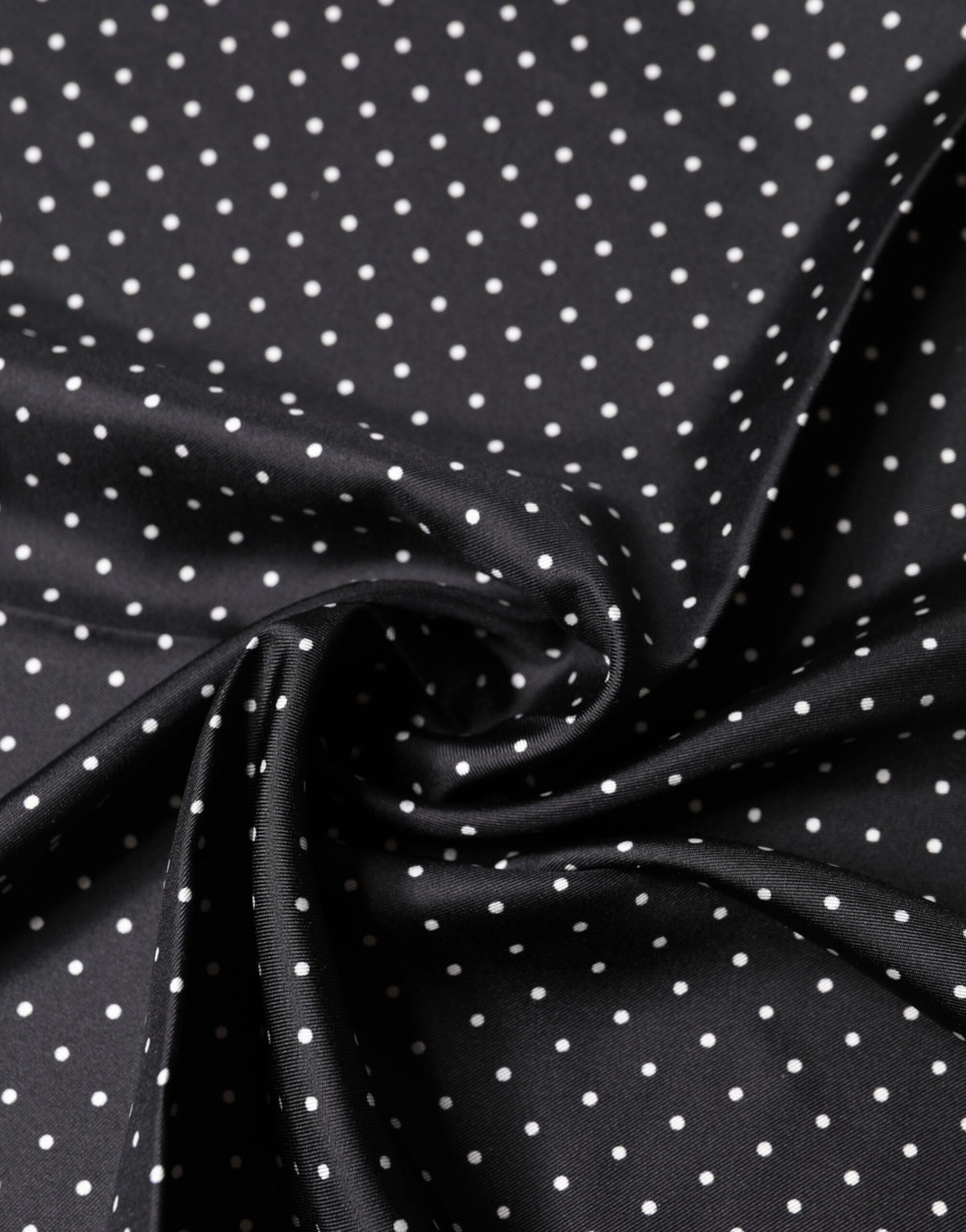 Dolce & Gabbana schwarzer Seiden-Foulard-Schal mit Tupfenmuster
