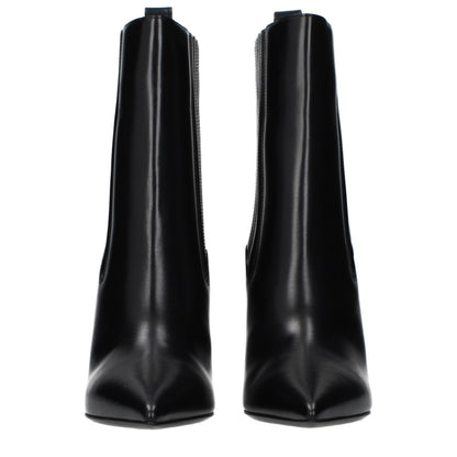Valentino Garavani Black Leather Ankle Boots