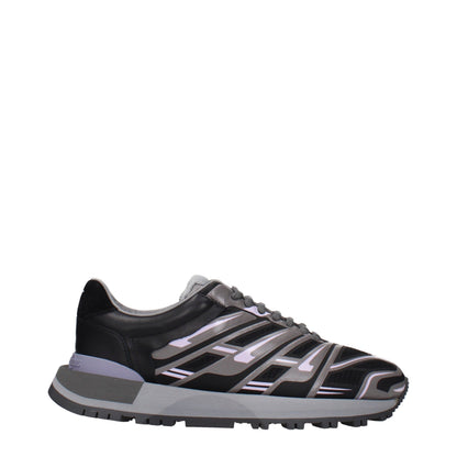 Maison Margiela Black Fabric Athletic Sneakers
