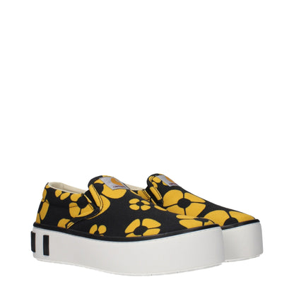Marni Blue Fabric Slip-On Loafers
