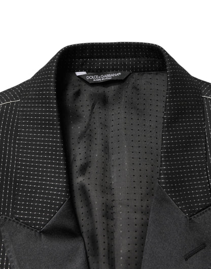 Dolce & Gabbana Dark Gray Fantasy Single Breasted Jacket Blazer
