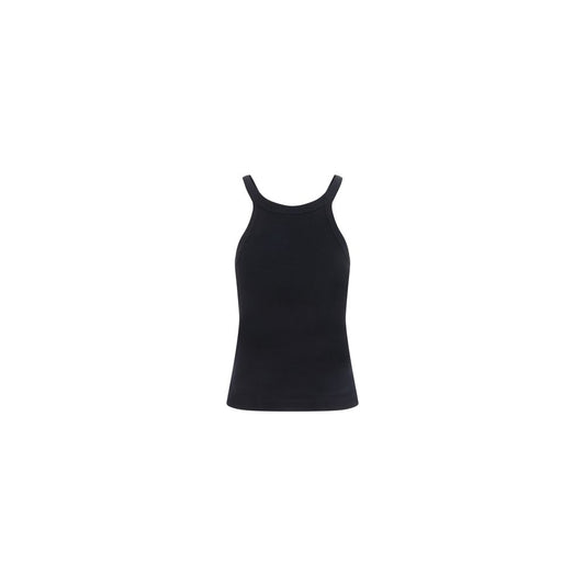 Fendi Black Cotton Sleeveles T-Shirt