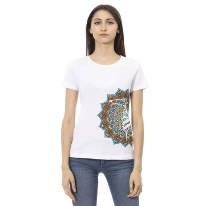 Trussardi Action White Cotton Tank Tops