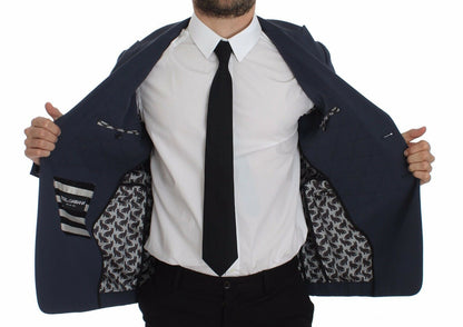 Dolce &amp; Gabbana Blauer Freizeitblazer aus Baumwollstretch