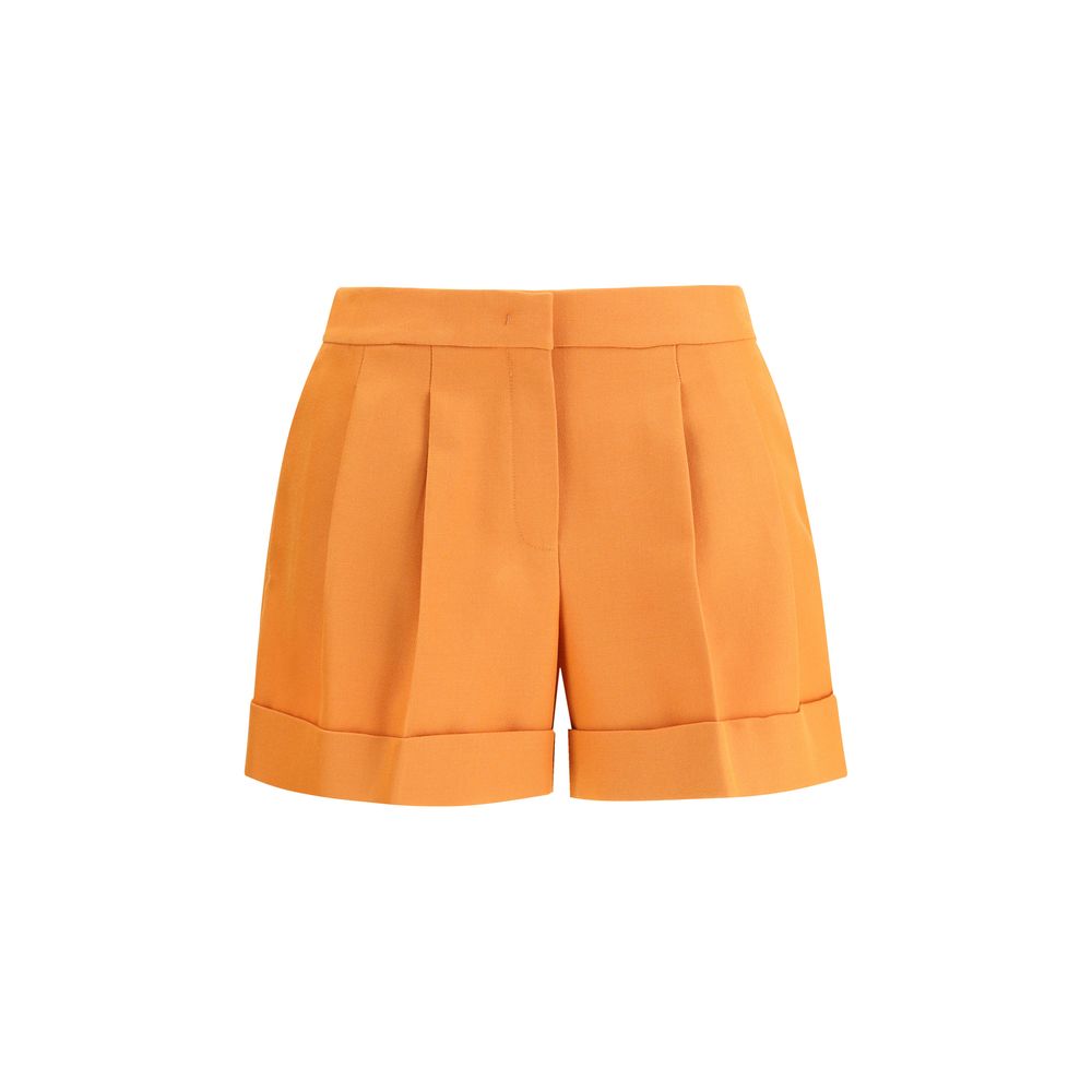Fendi Orange Fleece Wool Bermuda Shorts