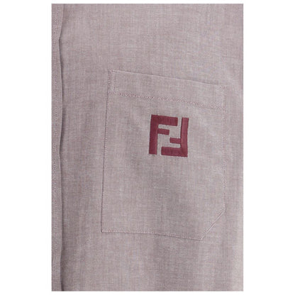 Fendi Bordeaux Cotton Shirt
